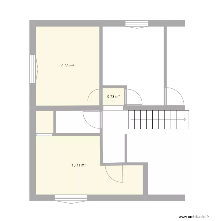 ma maison premier etage. Plan de 3  et 20 m²