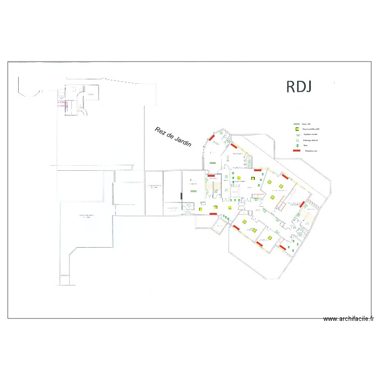 RDJ. Plan de 1 pièce et 0 m2