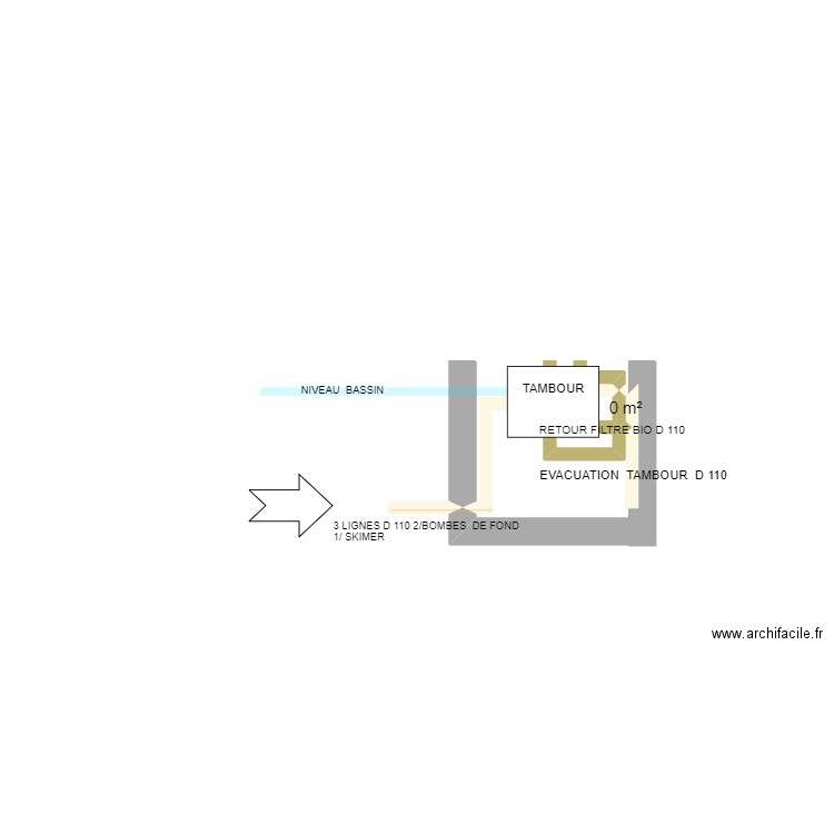 local  . Plan de 1 pièce et 0 m2