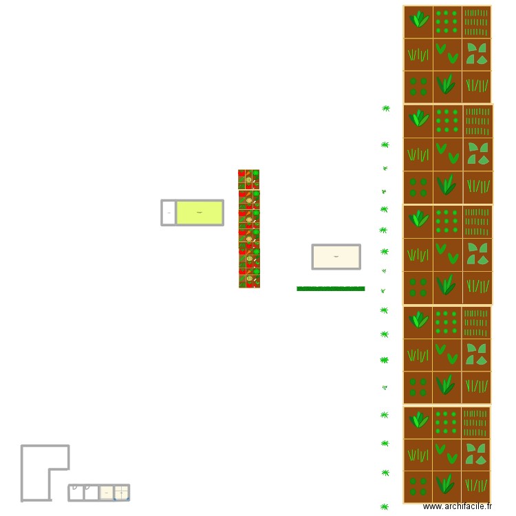 FERME ONCLE JAMES. Plan de 5 pièces et 135 m2