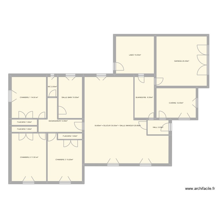 Maison Moulieres. Plan de 0 pièce et 0 m2