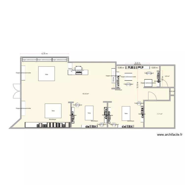 Antre de Bulles. Plan de 4 et 94 m² Antre de Bulles. Plan de 4 et 94 m²