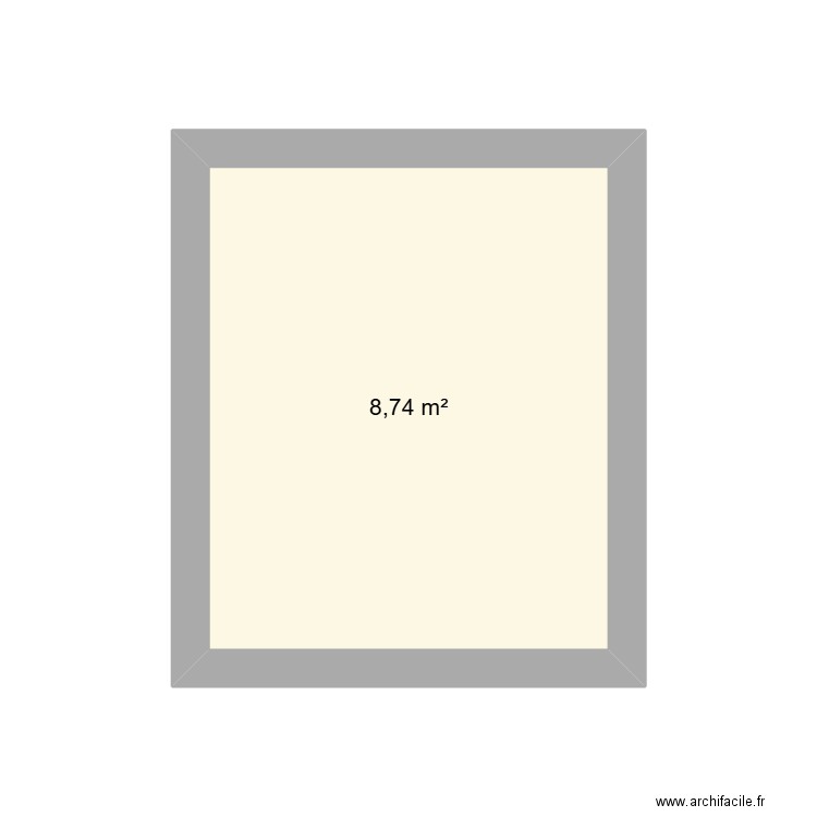 niveau1. Plan de 1 pièce et 9 m2