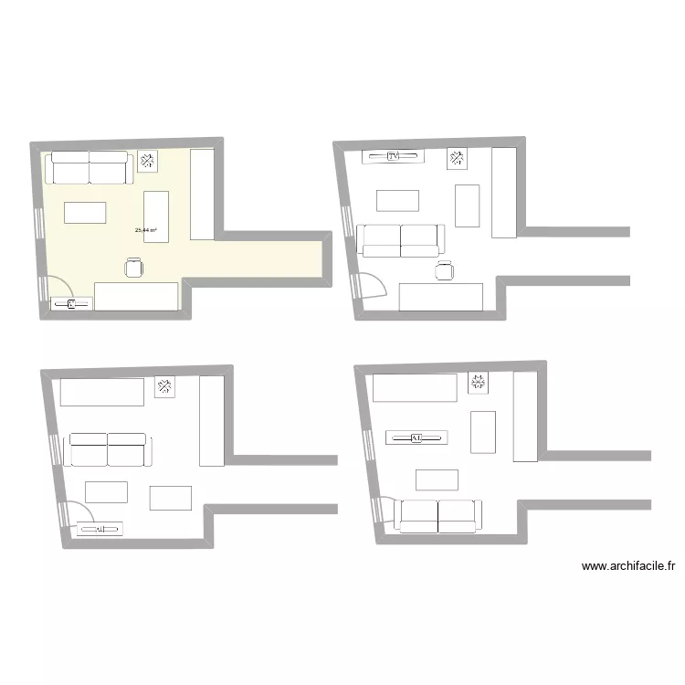 app subernoa2. Plan de 1  et 25 m²