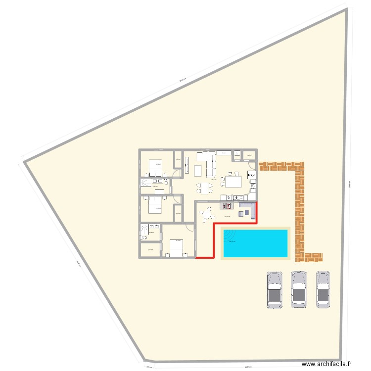 maison 99 m2 moumoun mod 5.3. Plan de 13 pièces et 1018 m2