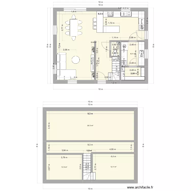 maison 3. Plan de 