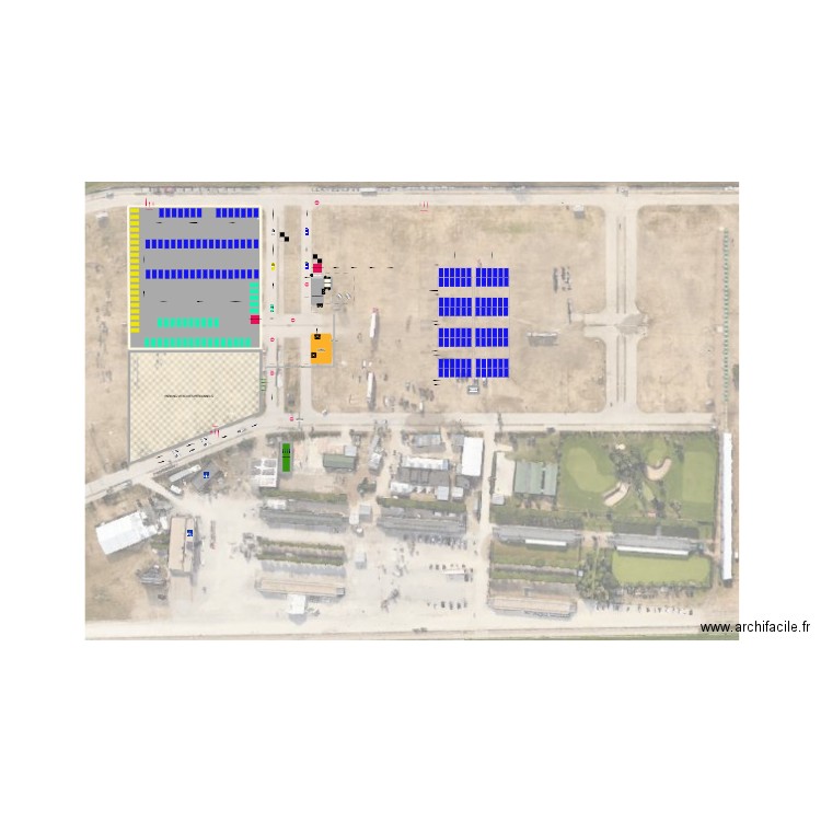 Zone thermique V5. Plan de 8 pièces et 1086 m2