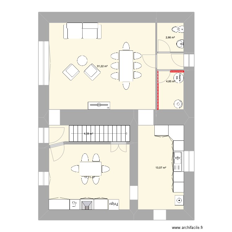 Projet 2 - Pialot. Plan de 18 pièces et 272 m2