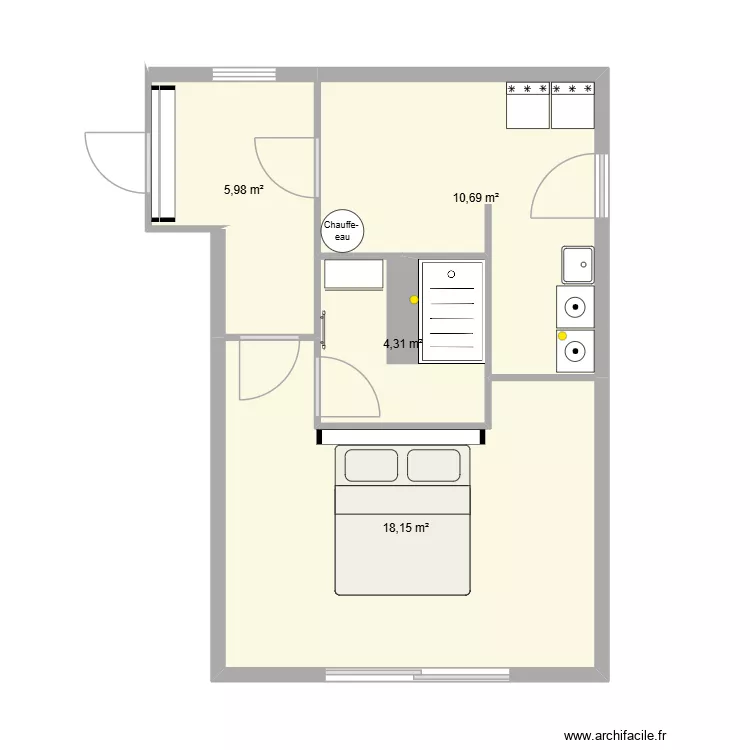202609 Garage. Plan de 4 Pièces et 39 m² 202609 Garage. Plan de 4 Pièces et 39 m²