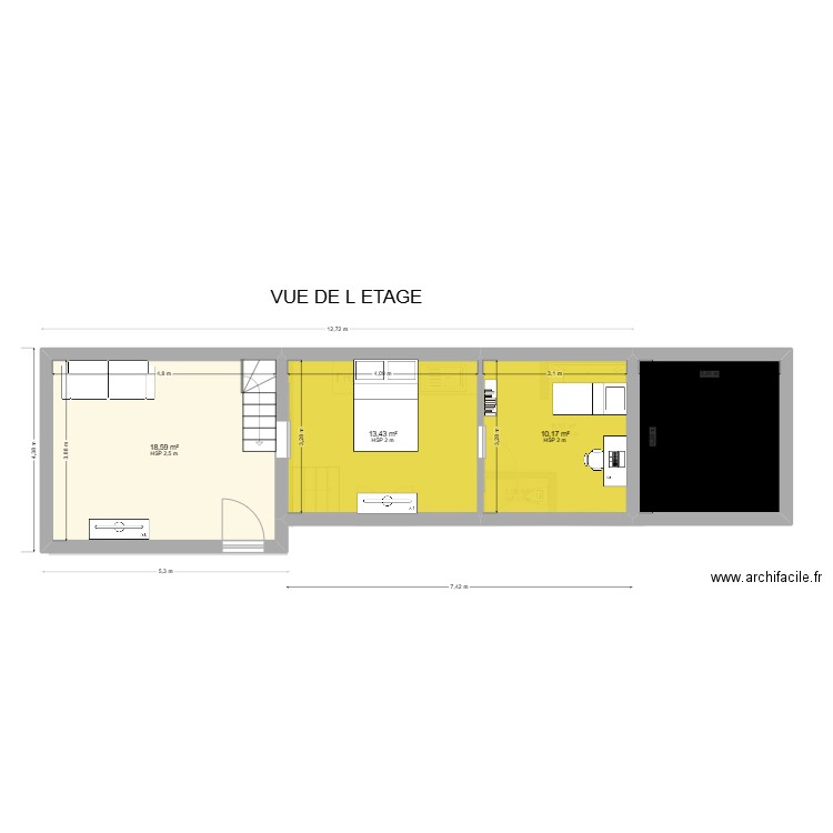 ETAGE 1   FINAL. Plan de 8 pièces et 94 m2