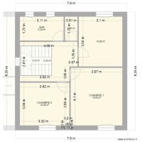 Plan maison avec modification bis (proposition Aymeric et Chloé)