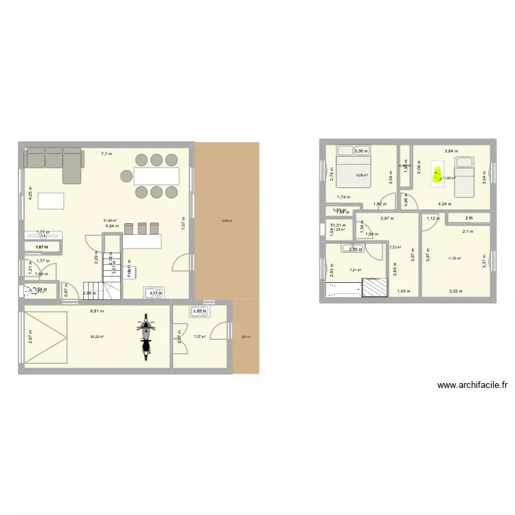 maison SE. Plan de 14 Pièces et 133 m² maison SE. Plan de 14 Pièces et 133 m²