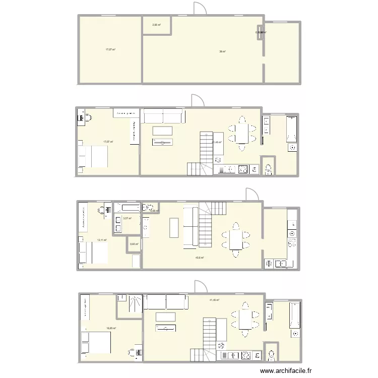 Vierzon 2 - Maison 2. Plan de 14 et 233 m² Vierzon 2 - Maison 2. Plan de 14 et 233 m²