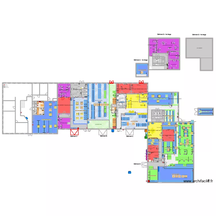 Plan am&eacute;nagement 2025 2.0. Plan de 89  et 1541 m²