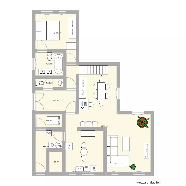 matarelli. Plan de 8  et 79 m²