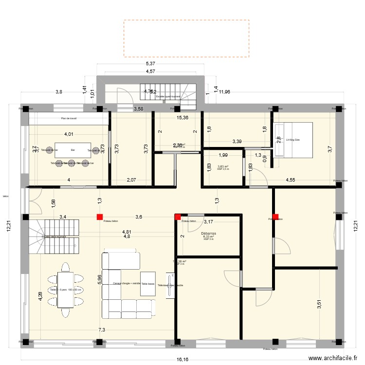 VARIANTA DENIS 2. Plan de 14 pièces et 363 m2