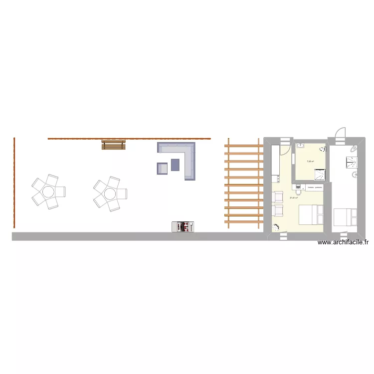 troglo etable. Plan de 2 et 29 m² troglo etable. Plan de 2 et 29 m²