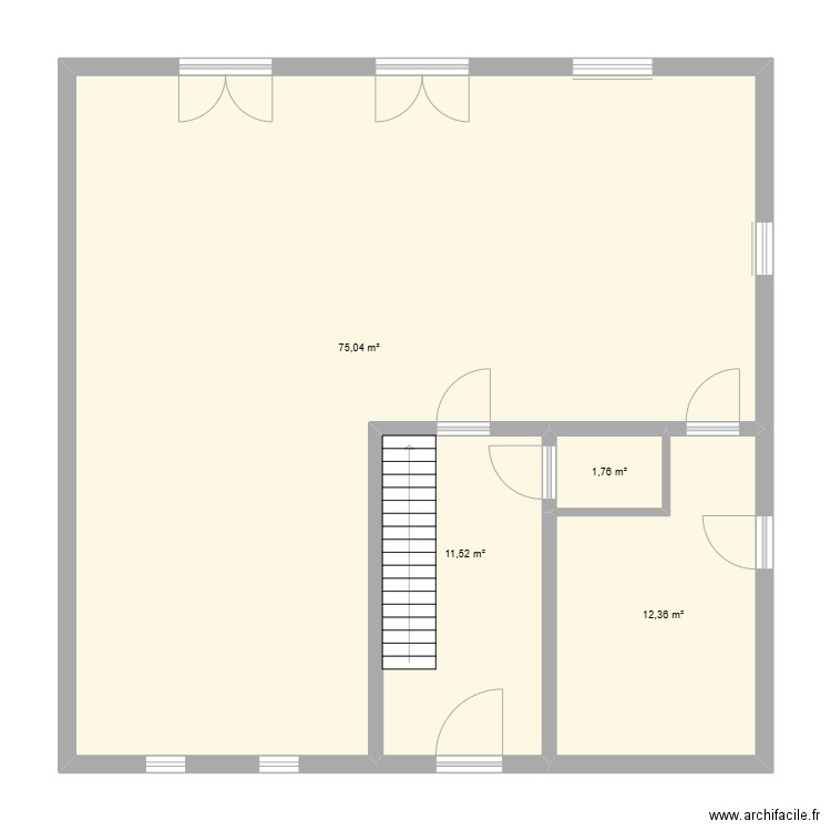 maison. Plan de 4 pièces et 101 m2