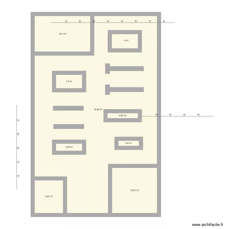 magasin. Plan de 9 Pièces et 126 m² magasin. Plan de 9 Pièces et 126 m²