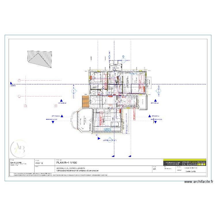 R+1 honore. Plan de 0 pièce et 0 m2