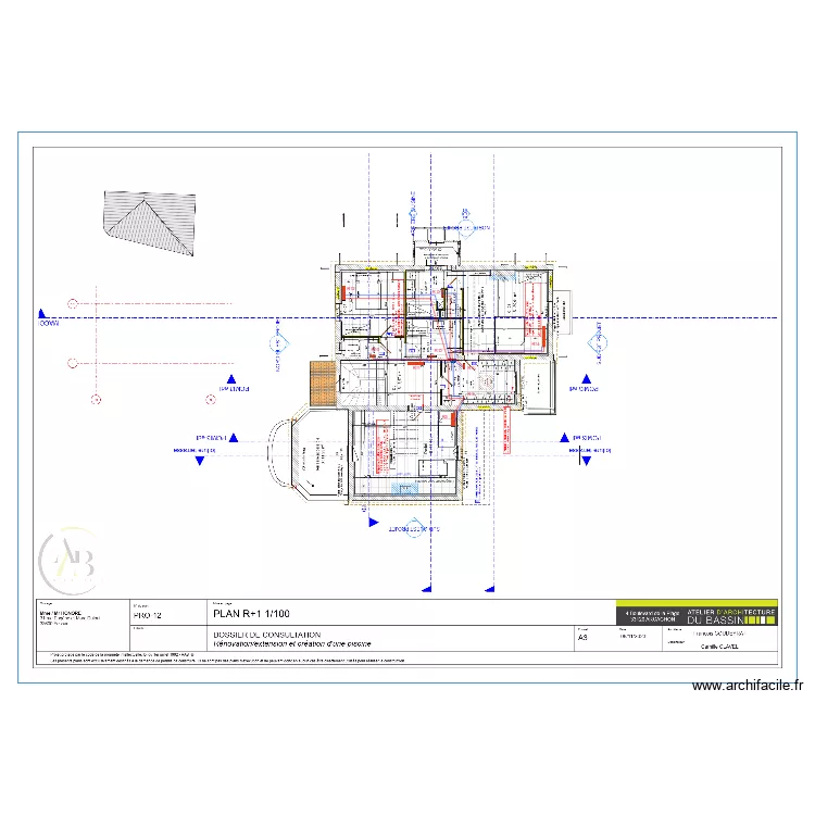 R+1 honore. Plan de R+1 honore. Plan de