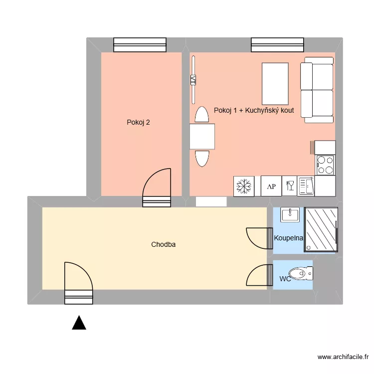 Matěje Kopeck&eacute;ho 636 byt 7 OV. Plan de 10  et 168 m²