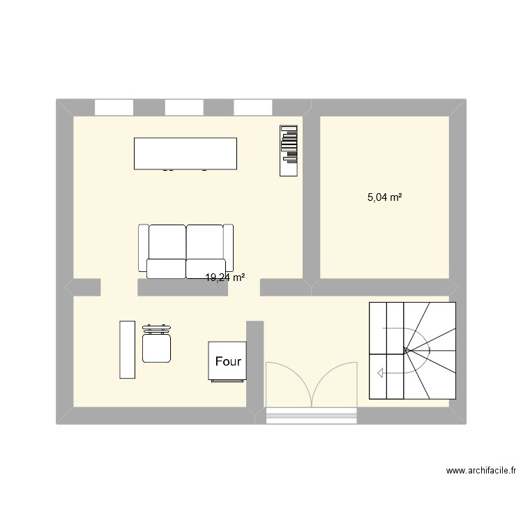 alexandre. Plan de 2 pièces et 24 m2