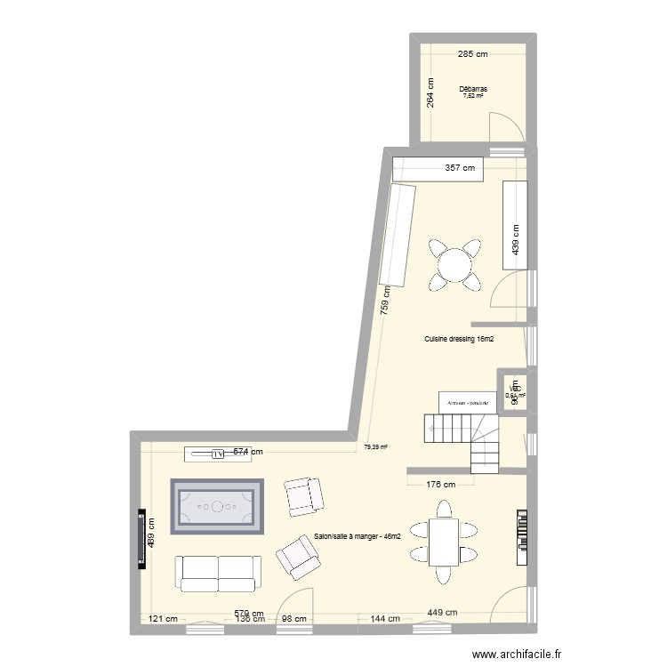 RDC MEUBLEE BRIANCON V3. Plan de 0 pièce et 0 m2