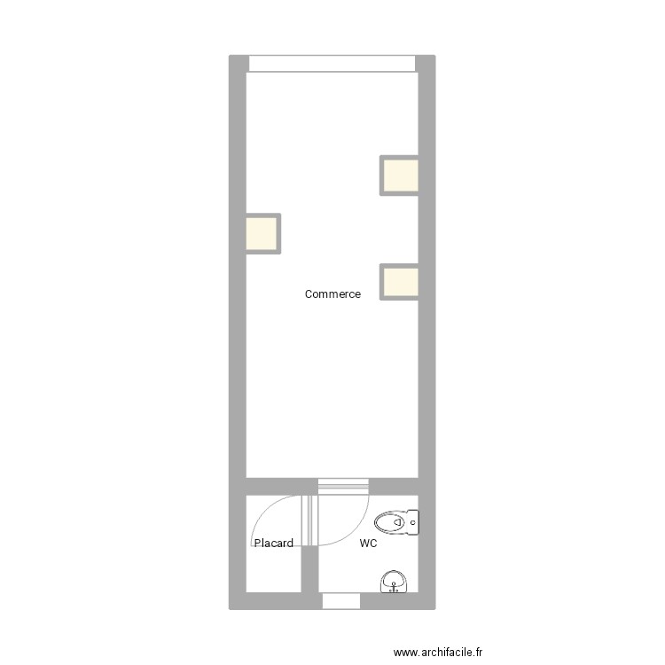 commerce annemasse.ArchiFacile. Plan de 6 pièces et 21 m2