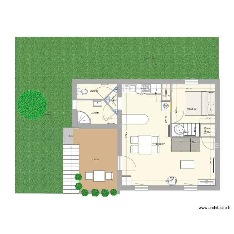 plan joncy. Plan de 5  et 48 m²