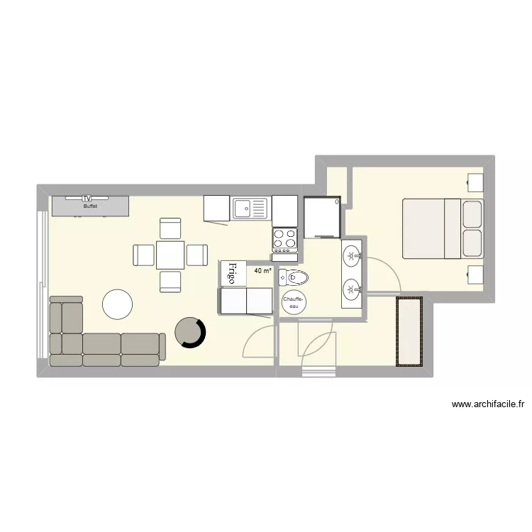 WIMEREUX. Plan de 1  et 40 m²