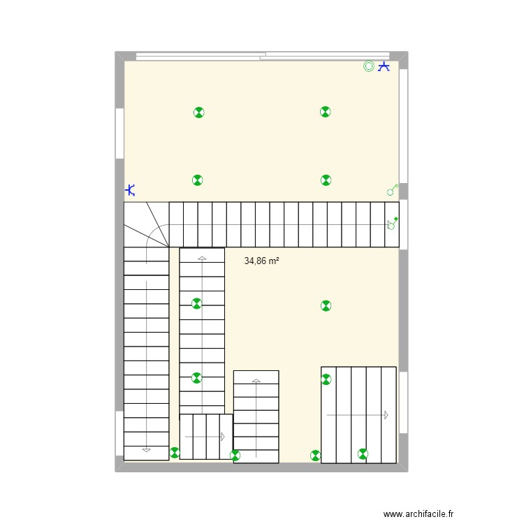 PRISES et ECLAIRAGE PATIO . Plan de 1 pièce et 35 m2