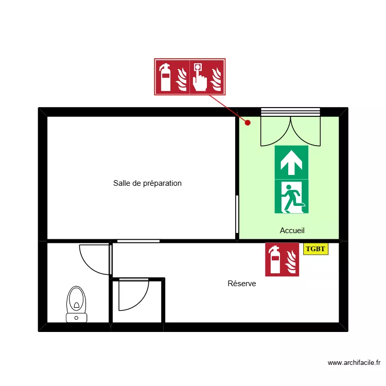 Nota Sushi. Plan de 5  et 32 m²