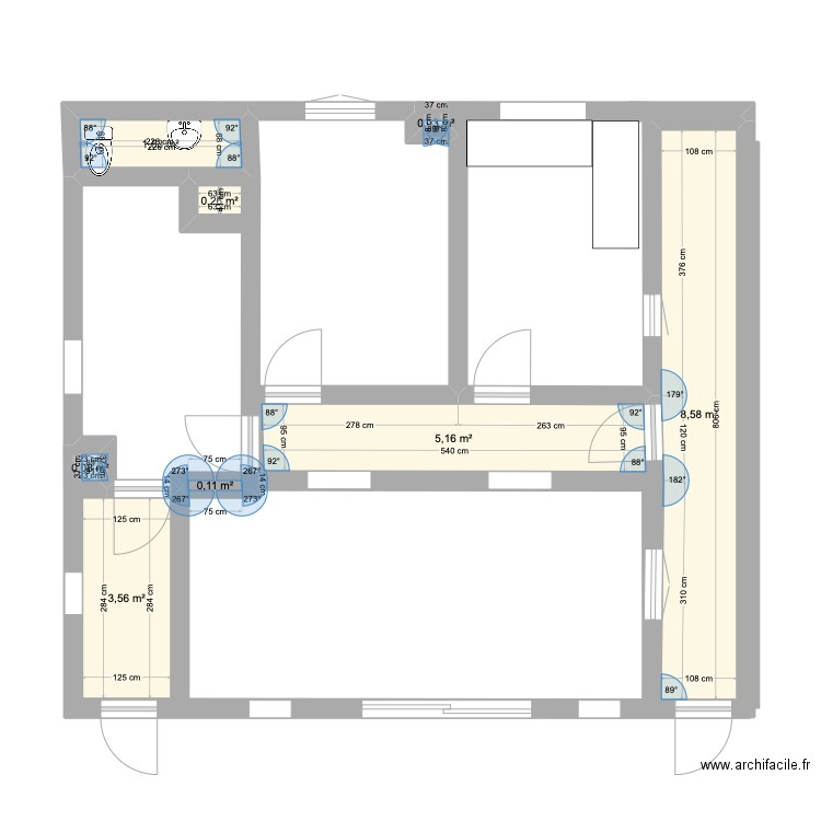 Sainte Thérèse. Plan de 8 pièces et 19 m2