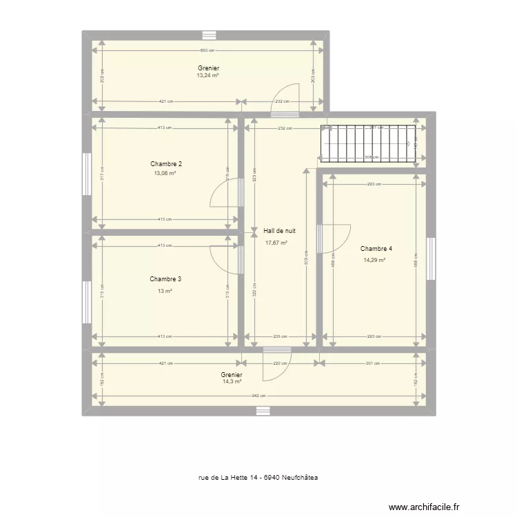 hette 14 1er. Plan de hette 14 1er. Plan de
