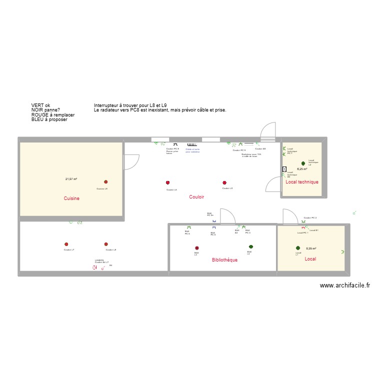 Team 2 schéma après 1. Plan de 3 pièces et 37 m2