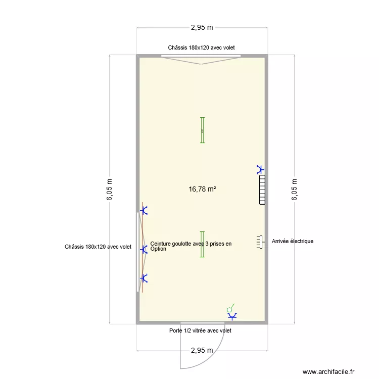 KNDS Jason. Plan de 1 Pièce et 17 m² KNDS Jason. Plan de 1 Pièce et 17 m²