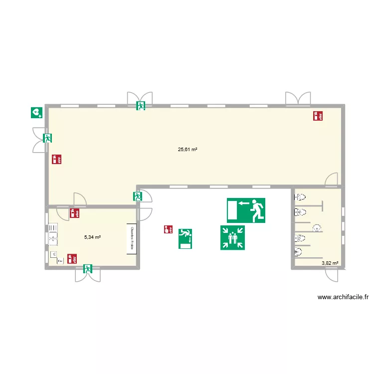 burry. Plan de 3  et 35 m²