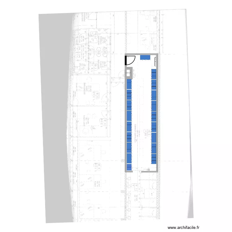 Vestiaire 1er Marche. Plan de Vestiaire 1er Marche. Plan de