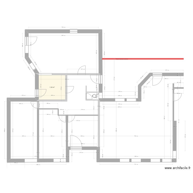 ST Cuisine. Plan de 1 pièce et 7 m2