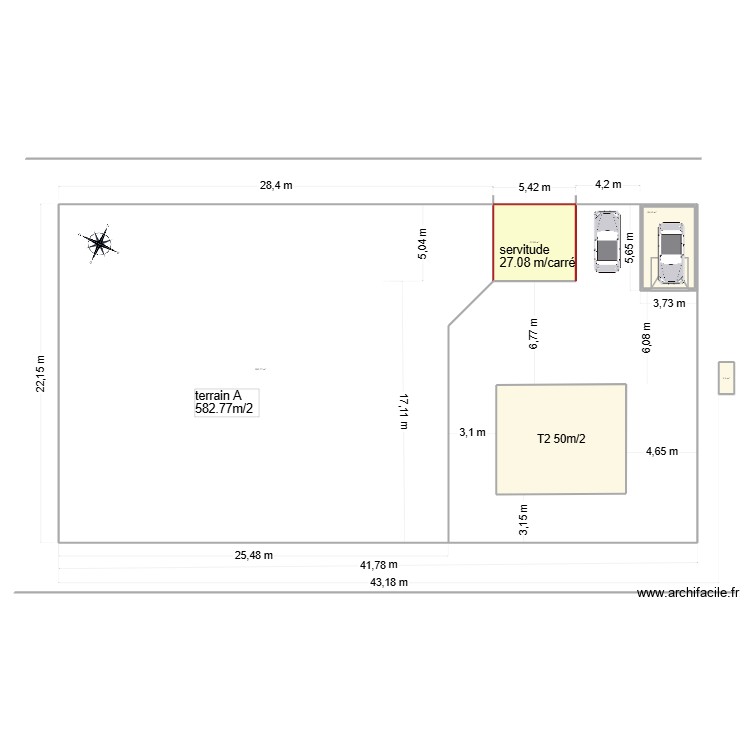 implantation T2 carre. Plan de 0 pièce et 0 m2
