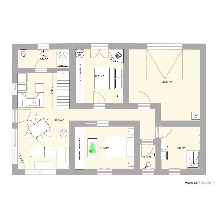 plan 27 05 26. Plan de 7  et 86 m²