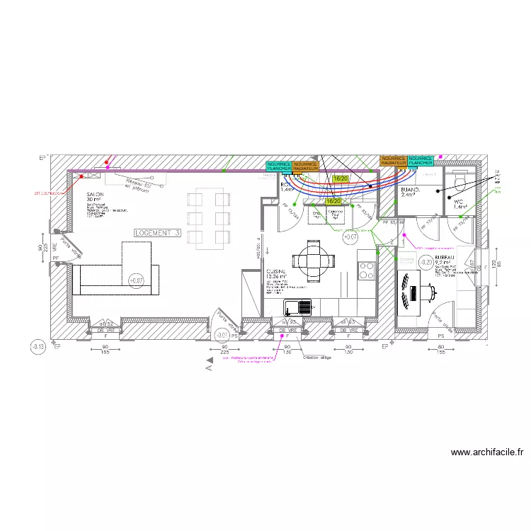 LEFLOUR CHAUFFAGE RDC. Plan de LEFLOUR CHAUFFAGE RDC. Plan de