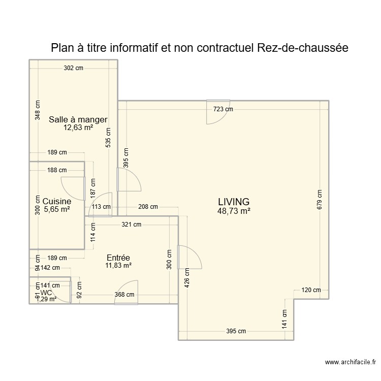 couvin. Plan de 5 pièces et 80 m2