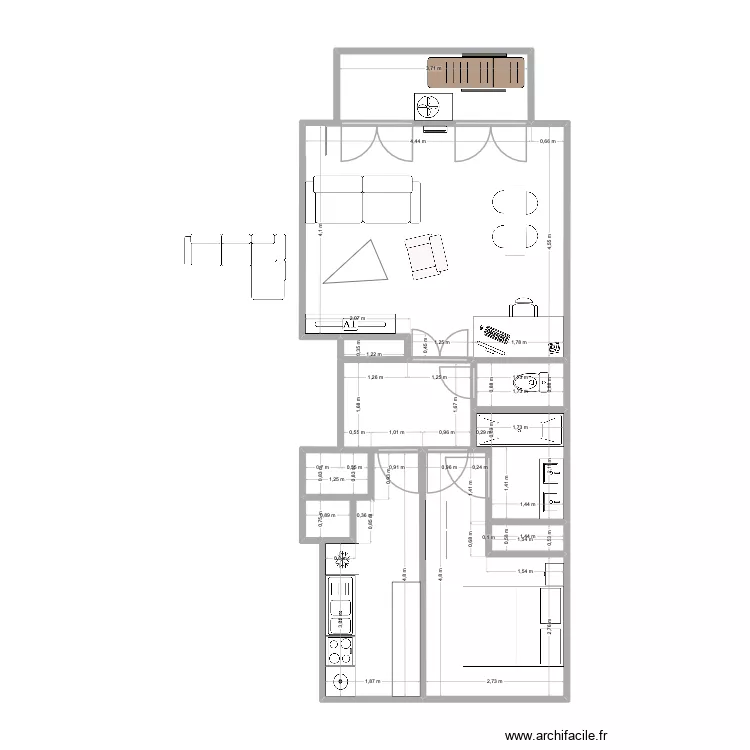 Versailles2. Plan de 9 et 52 m² Versailles2. Plan de 9 et 52 m²
