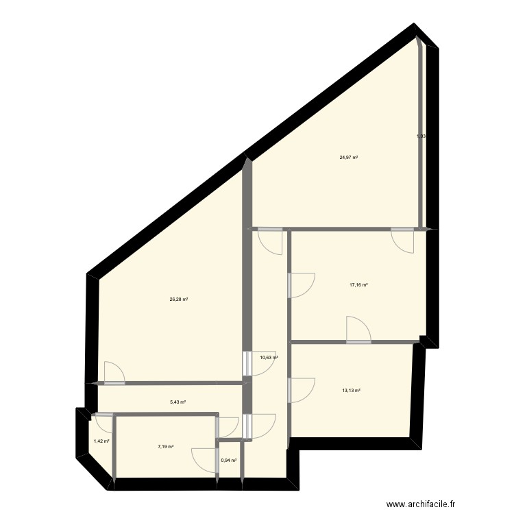 VICTOR HUGO amenagement doux. Plan de 10 pièces et 108 m2