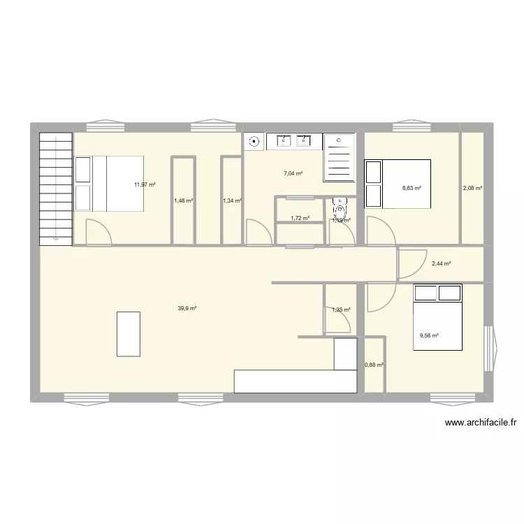 plan1 chambes enfants EST. Plan de 