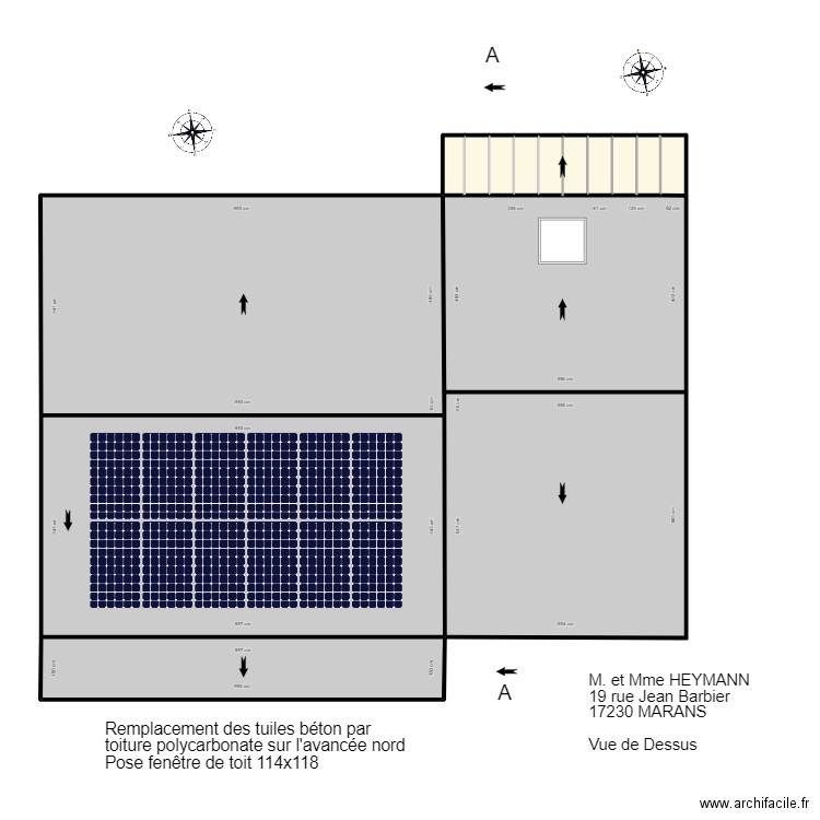 Vue de dessus future 20240704. Plan de 11 pièces et 196 m2