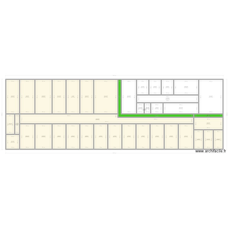 porcherie avec extension terrain. Plan de 40 pièces et 410 m2