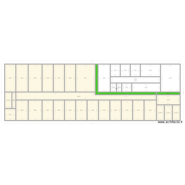 porcherie avec extension terrain. Plan de 40 pièces et 410 m2